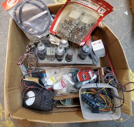 Lot Of Vintage Radio Parts Etc.