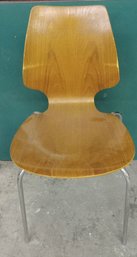 Mid-century Laminated And Chrome Chair