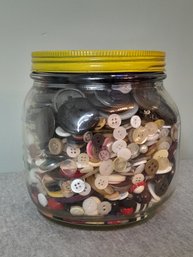 Vintage Jar Of Assorted Buttons #2