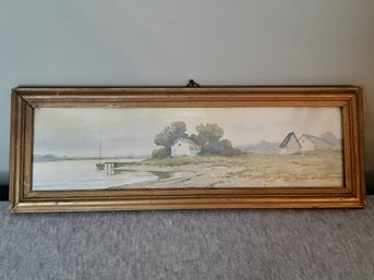 Framed Print Of A Dock On The Lake