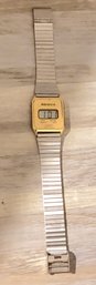 Vintage Advance 460 Digital Gold-tone Digital Lcd Quartz Watch