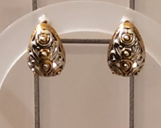 Unique Two Tone Fashion Earrings