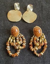 Two Pair Of Fashion Earrings