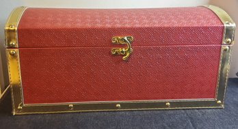 Red With Gold Trim Jewelry/storage Box
