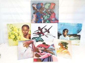 Large Selection Contemporary African Canvas Paintings