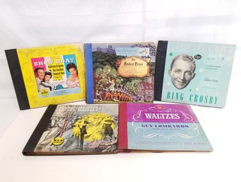 RARE Vintage 1940s Boxed 33 RPM Record Sets: Showboat, Guy Lombardo, Bing Crosby And More!