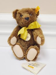 Steiff Classic Brown Genuine Mohair Jointed Teddy Bear 000423 With Tags