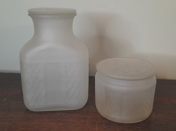 Frosted Glass Jars