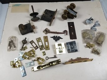 Vintage Door And Lock And Miscellaneous Items