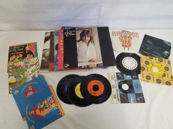 Vintage Records LPS And 45s - Bobby Sherman, Andy Gibb, DeFranco Family