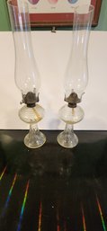 2 Vintage Hurricane Oil Lamps