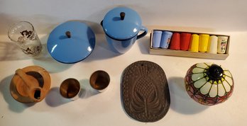 Great Lot Of Collectibles ~ Old Sturbridge Village Trivot ~ Huta Silesia Enamelware