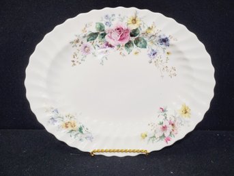 Vintage Royal Doulton Arcadia Fine Bone China Floral Oval Platter H4802