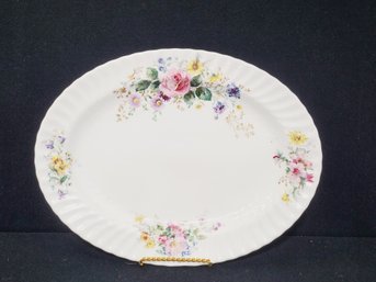 Vintage Royal Doulton Arcadia Fine Bone China Floral 16' Oval Platter H4802