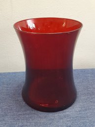 Red Glass Vase