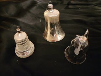 3 Vinatge Bell Ornament Lot