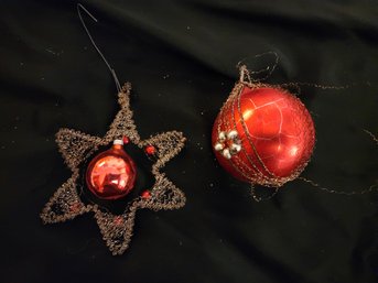 2 Antique German Wire Ornaments