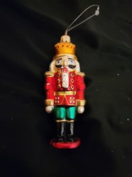 Glass Nutcracker Ornament