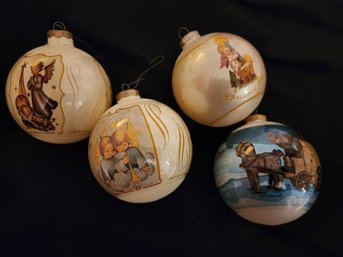 5 Glass Hummel Ornaments