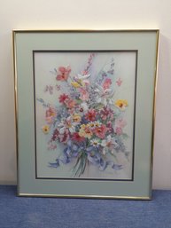 Framed Floral Embroidery