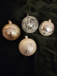 4 European Glass Ornament