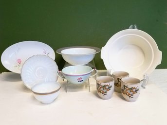 Lot Of Various Milk Glass And China Serving Bowls/small Serving Dish And More!