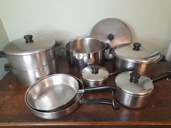 Mixed Revere Ware Pots And Pans Lot