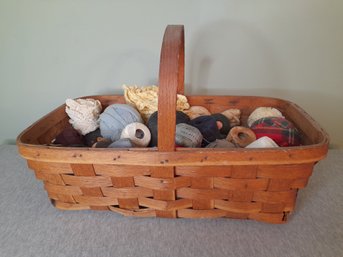 Fabrics Lot In Woven Basket