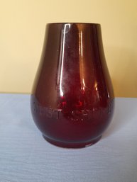 Vintage Ruby Red Glass Lantern Shade #1