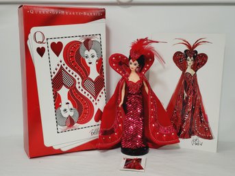 1994 Mattel Queen Of Hearts BARBIE Doll Bob Mackie Collection With Poster - Never Used In Box