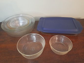 Ribbed Pyrex Dish Lot