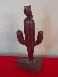 Wood Carved Cactus