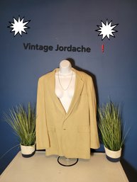 VINTAGE Jordache Linen Sport Jacket In Camel. Single Vent. Great Condition.