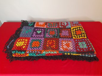 Patchwork Knitted Blanket