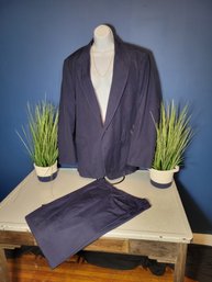 Men's Jordache Suit.  Classic 80's.  Matching.  Navy Blue