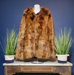 Fur Coat. Short.  Interesting Pattern.  Read On