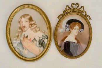 Pair Of Vintage French? Portrait Prints