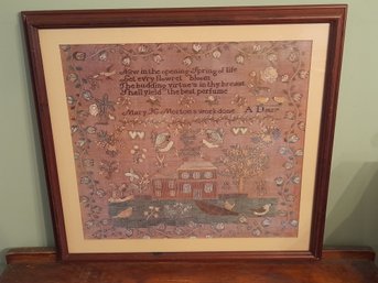 Framed Print Of Embroidery Art