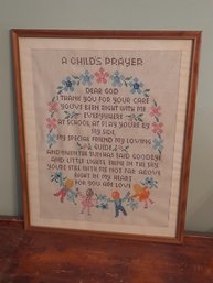 Embroidery Art- A Child's Prayer