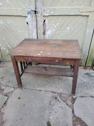 Antique Writers Desk. Inkwell Present !.