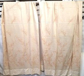 Vintage Large Window Drapes Curtains 76x96 Handmade