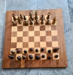 Vintage Drueke Wooden Chess Set From Michigan