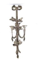 Vintage Stainless Steel Wall Scone Candlestick Candle Holder Global View Inc. India