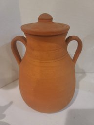 Large Vintage Clay Pot With Handles From Italy