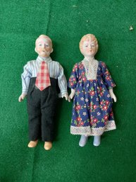Vintage Doll House Grandparents Dolls