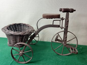 Vintage Bicycle Planter Basket