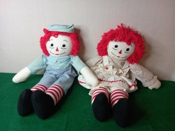 Vintage Raggedy Ann And Andy Dolls