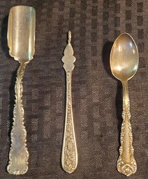 2.9 Ounces Of Sterling Silver Antique Flatware ~ Stieff Etc