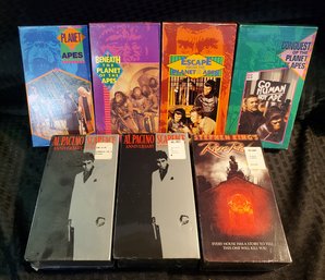 Lot Of VHS Movies ~ Planet Of The Apes & 3 Unopened Scarface