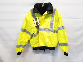 OccuNomix X-Large Hi-Viz Yellow Polyester Oxford Bomber Jacket XL